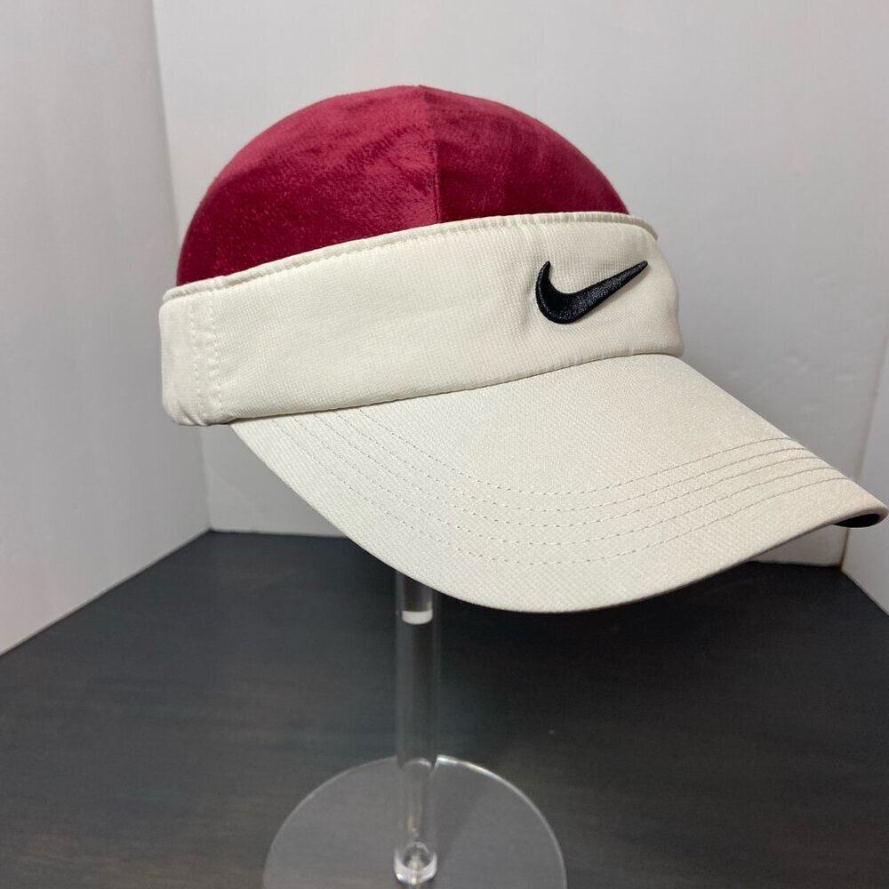 Nike Dri-FIT Golf Visor – Beige/Khaki Adjustable Swoosh Hat